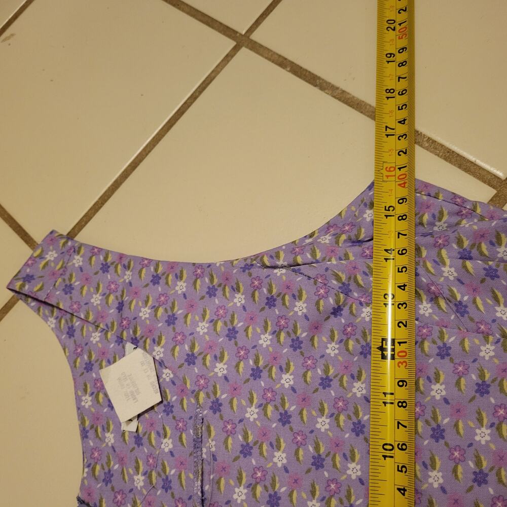 Jonathan Martin Purple Floral Maxi Dress Women's 5 Sleeveless Casual Summer - Picture 9 of 12
